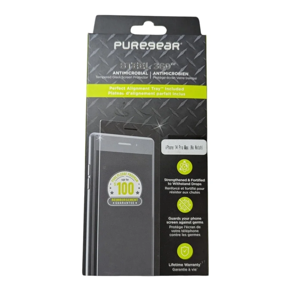 F3. PureGear Tempered Glass Screen Protector Apple iPhone‎ 14 Pro Max (No Notch)